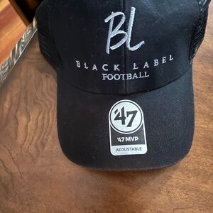 '47 Black Label Football Black Adjustable Hat